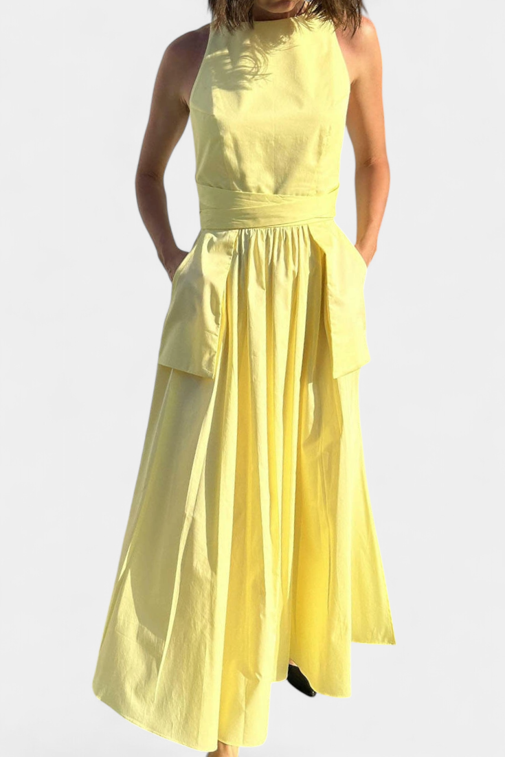 SERENA | Long Dress with Adjustable Ties for a Romantic Look and Summer Comfort