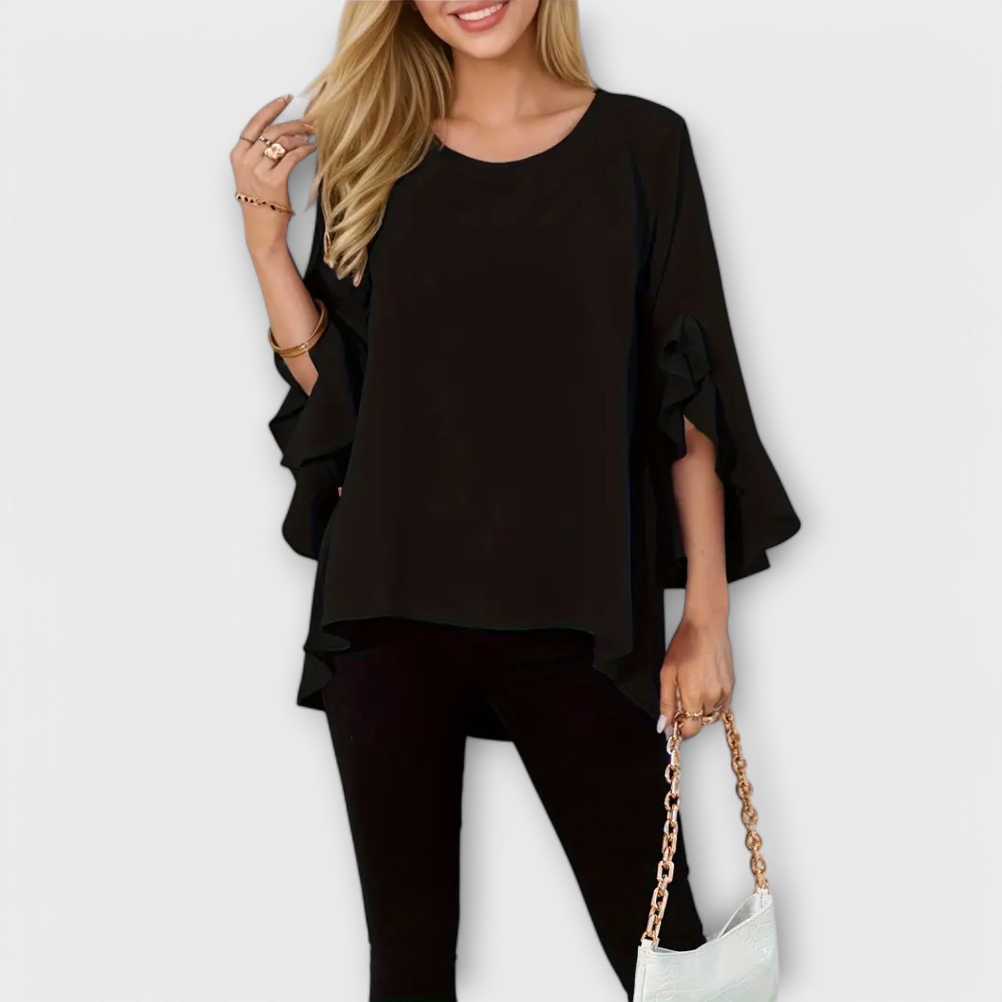 Aria – La Blusa Perfecta de Primavera con Cuello Redondo