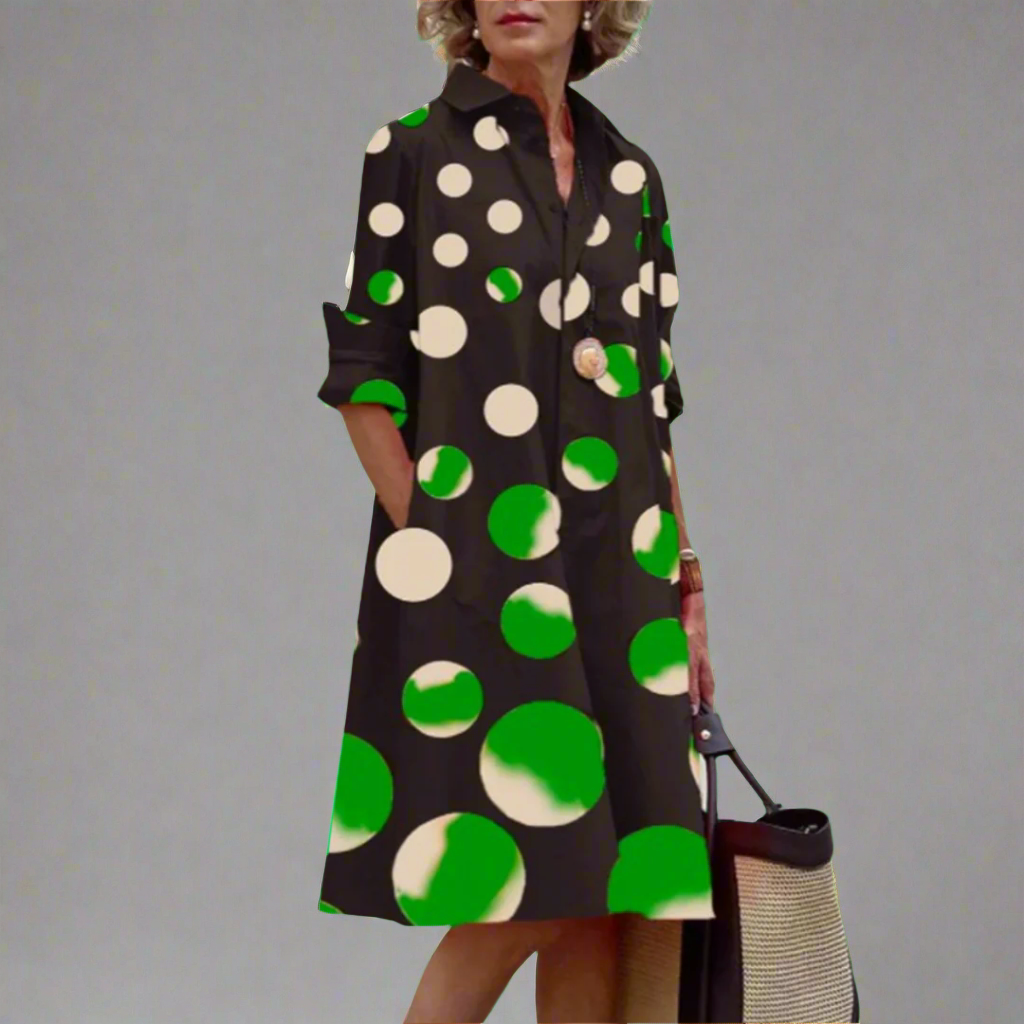 Nika - Women's Lightweight Floral Print Midi Dress