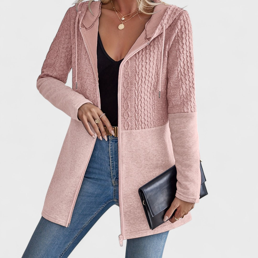 Valentino | Elegant Gray Hooded Cardigan for Women