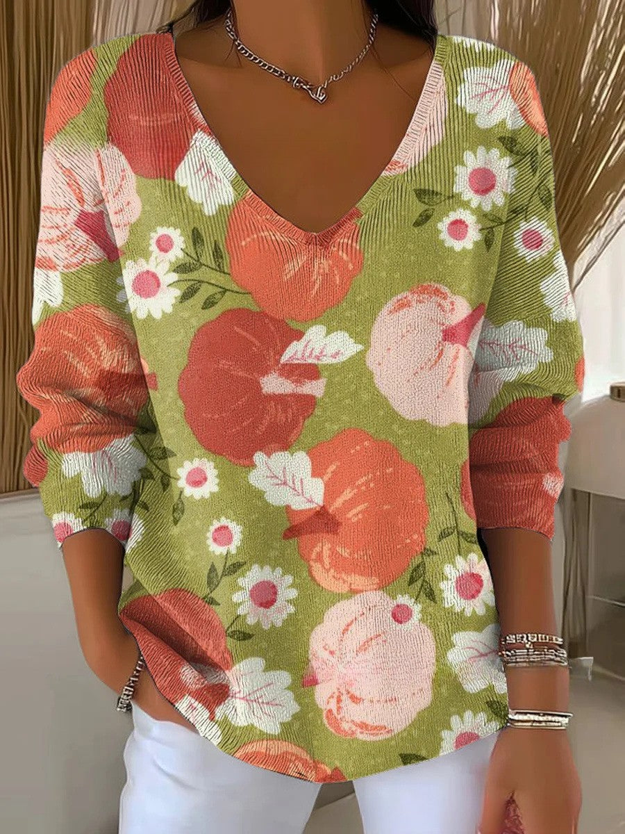 CHLOE | V-Neck Knit Sweater