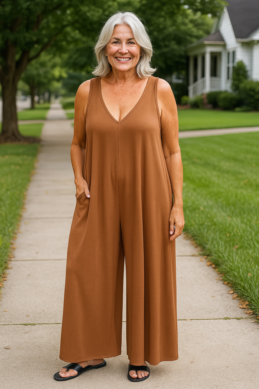 Grace™ | Wide-Leg Sleeveless Jumpsuit