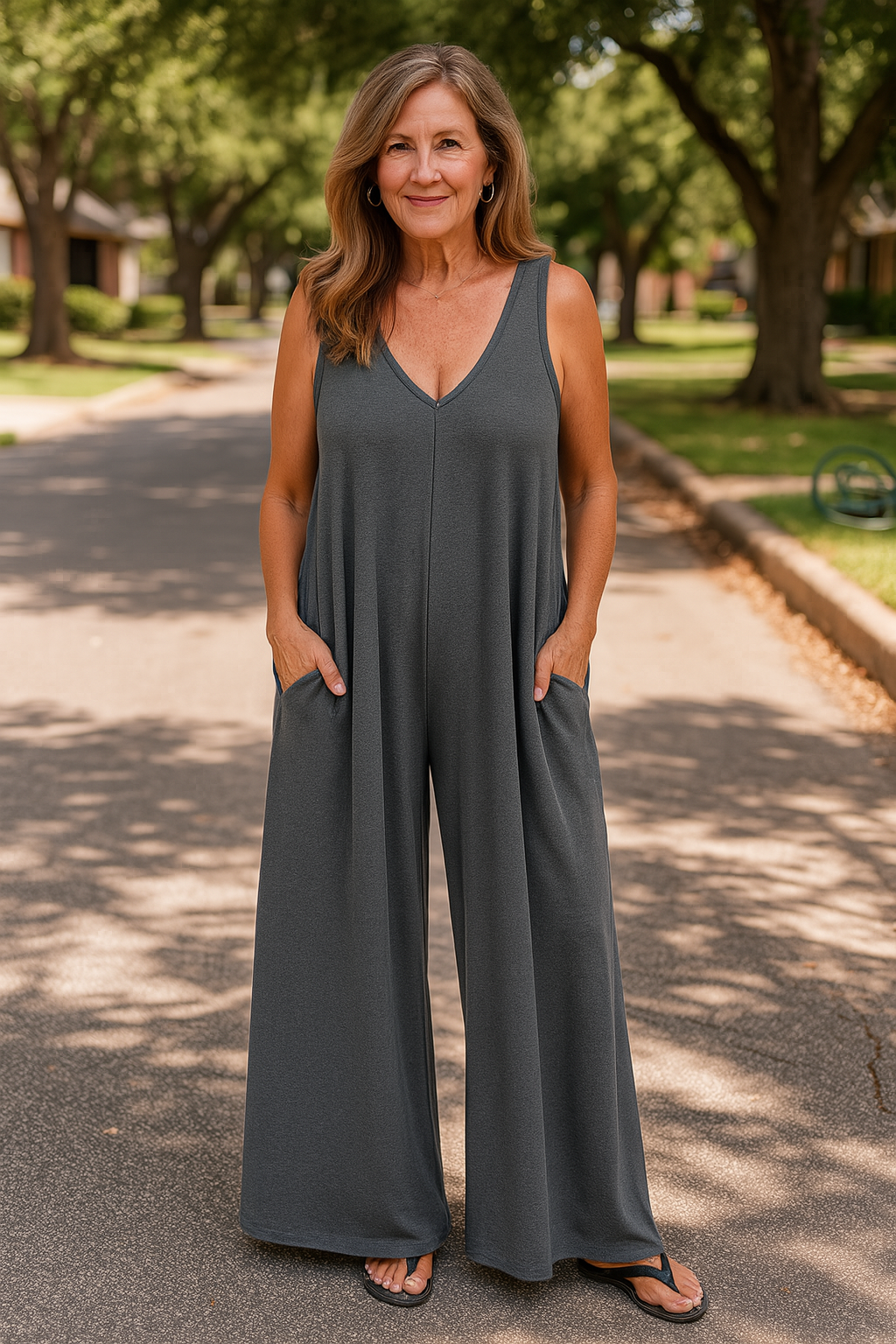 Grace™ | Wide-Leg Sleeveless Jumpsuit