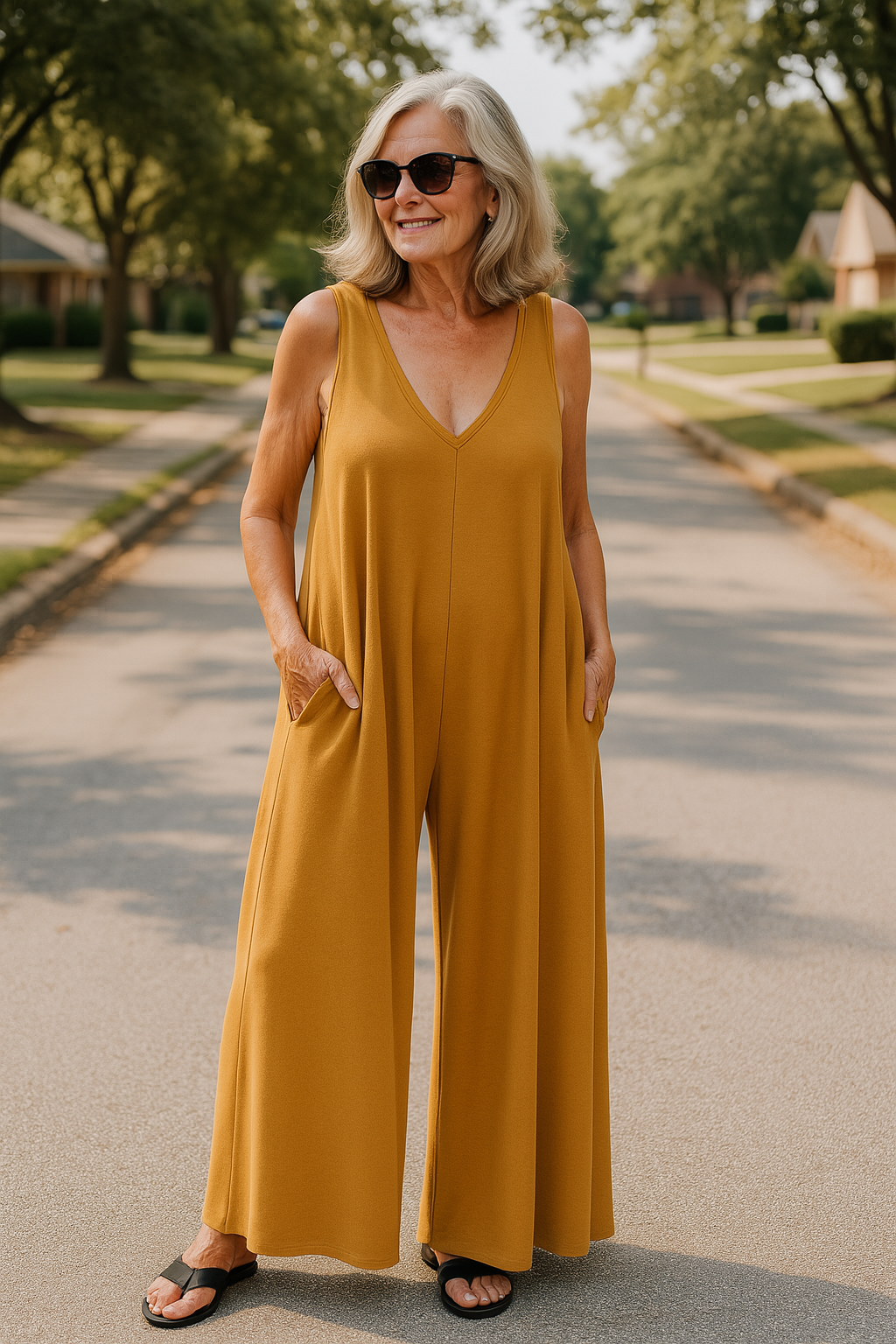 Grace™ | Wide-Leg Sleeveless Jumpsuit