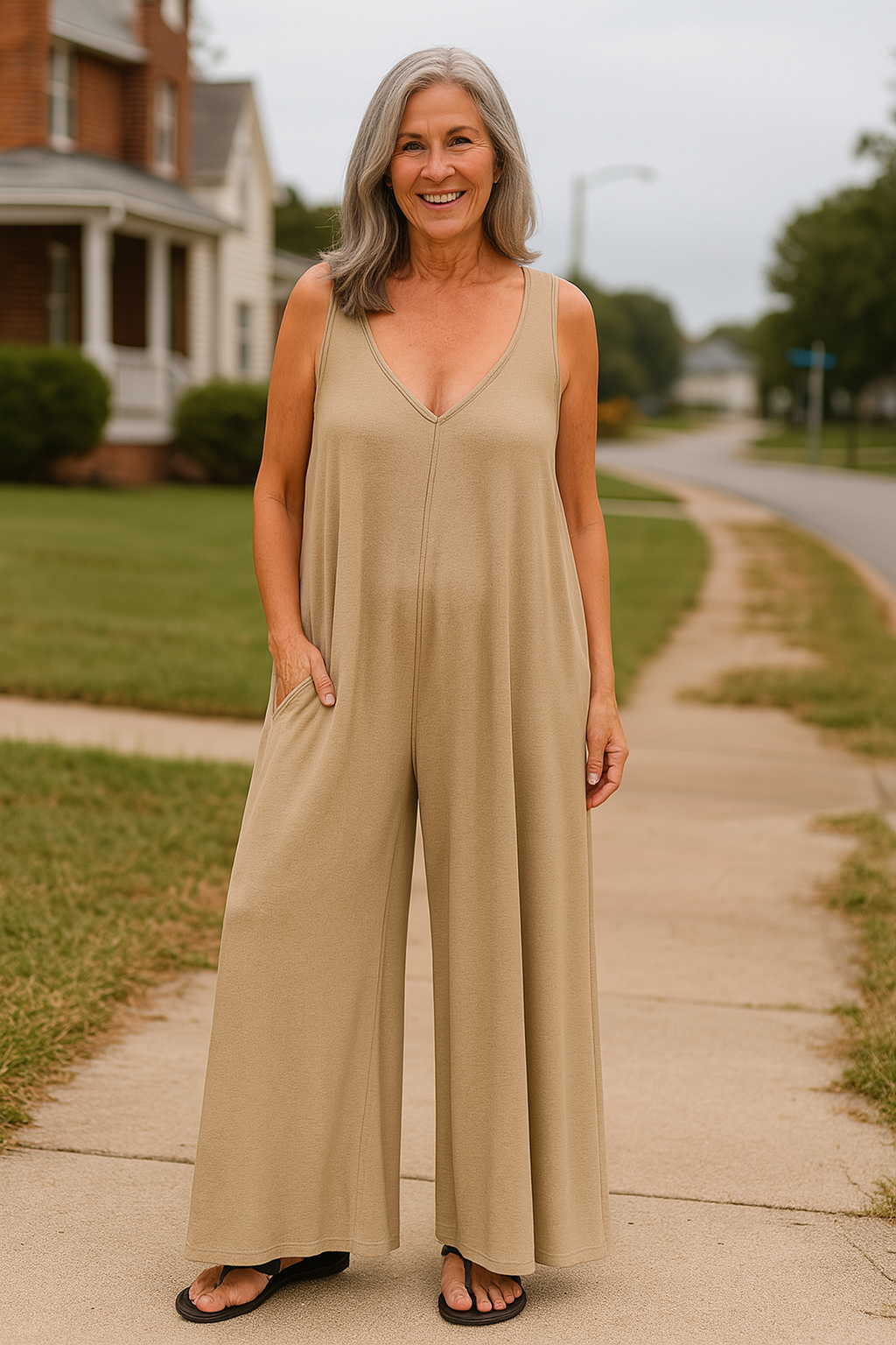Grace™ | Wide-Leg Sleeveless Jumpsuit