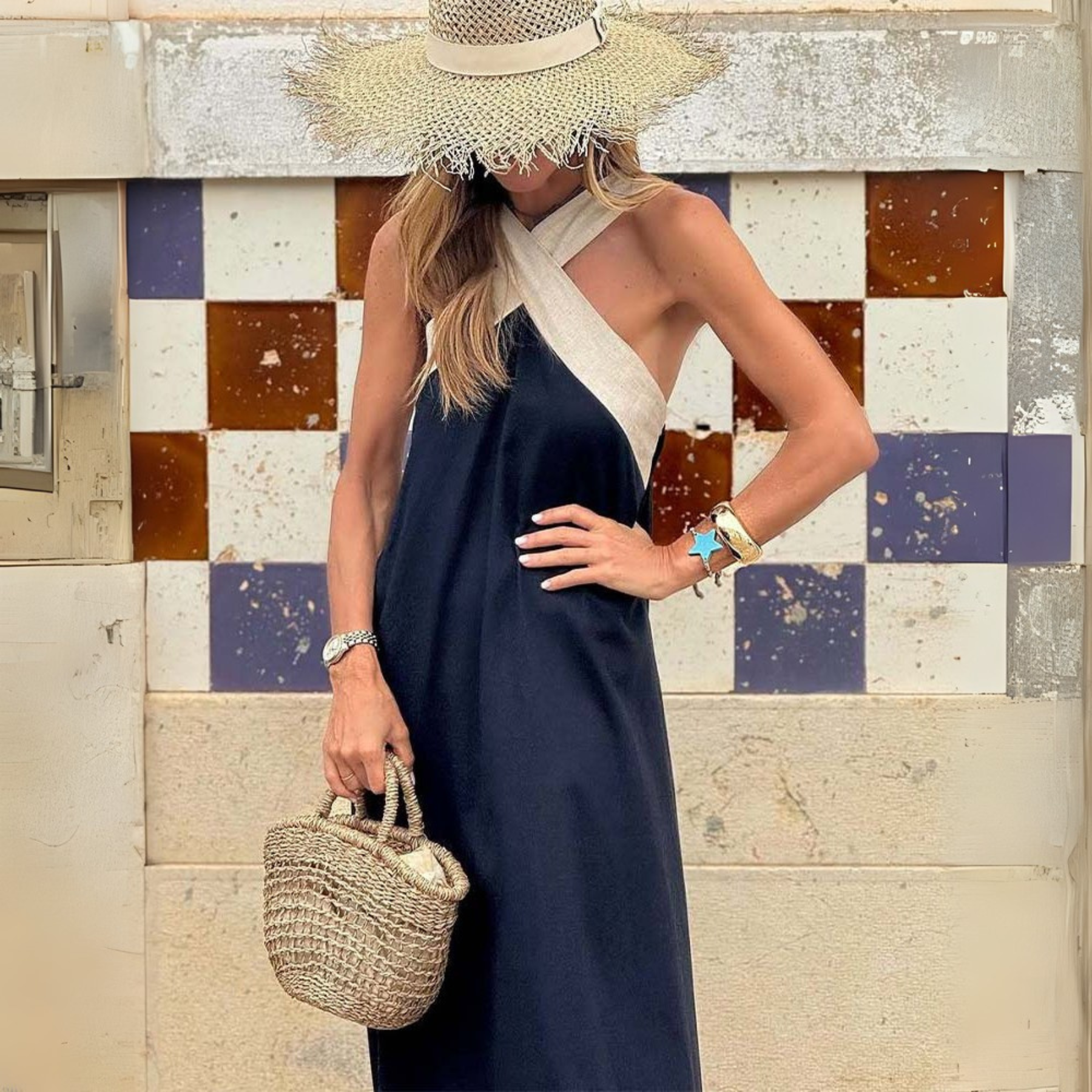 Olive™ | Cross Neck Dress