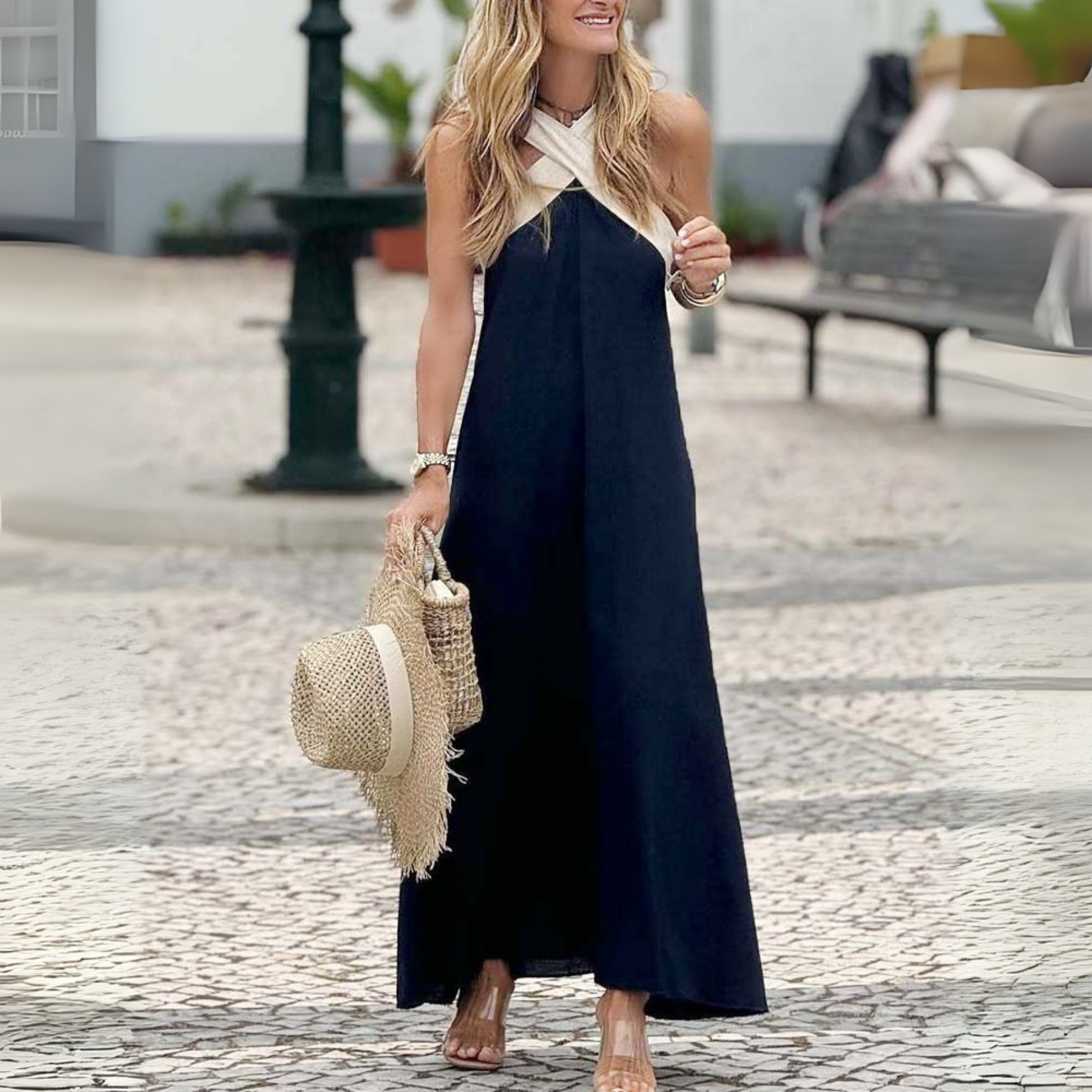 Olive™ | Cross Neck Dress