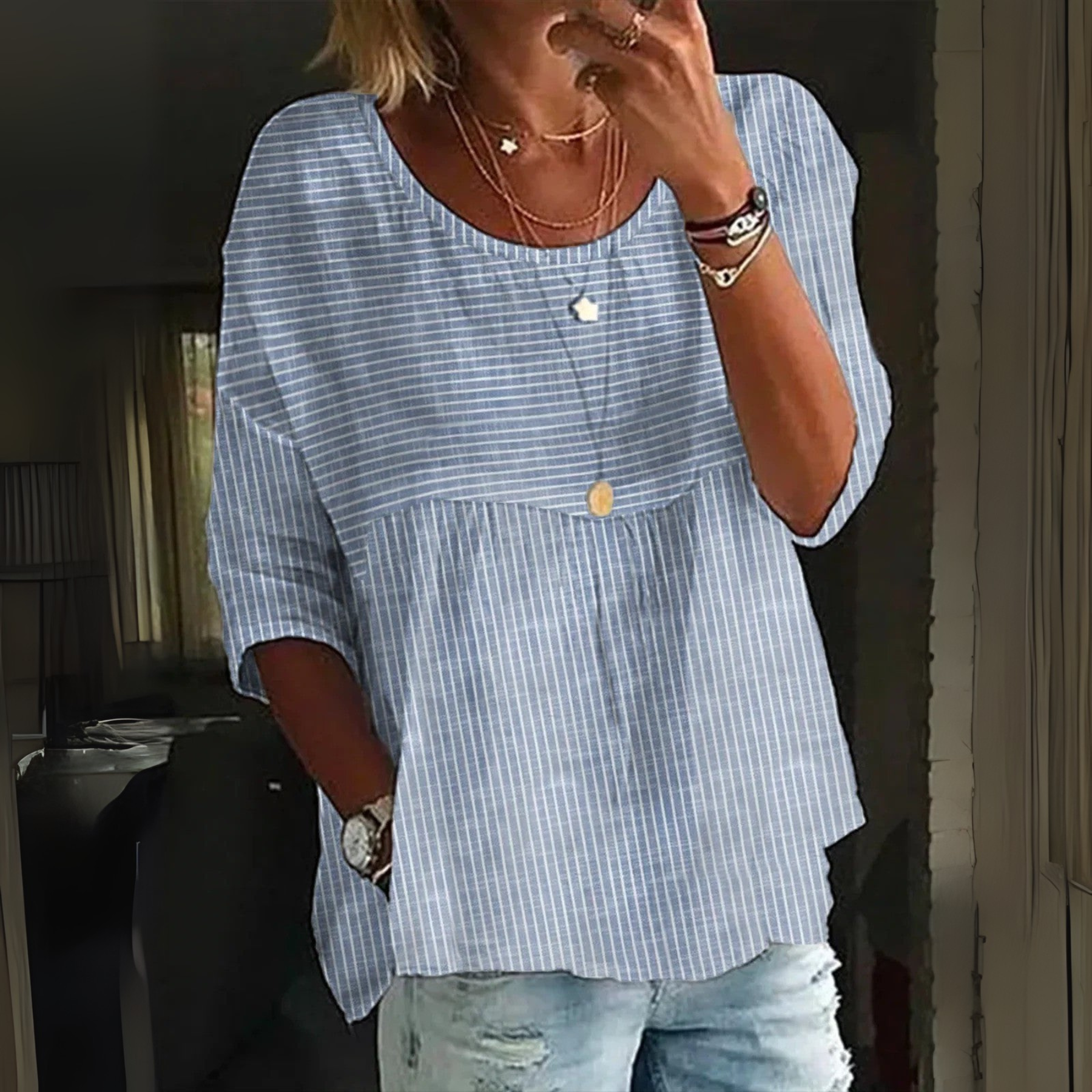 Leiny | Coastal Stripe Top