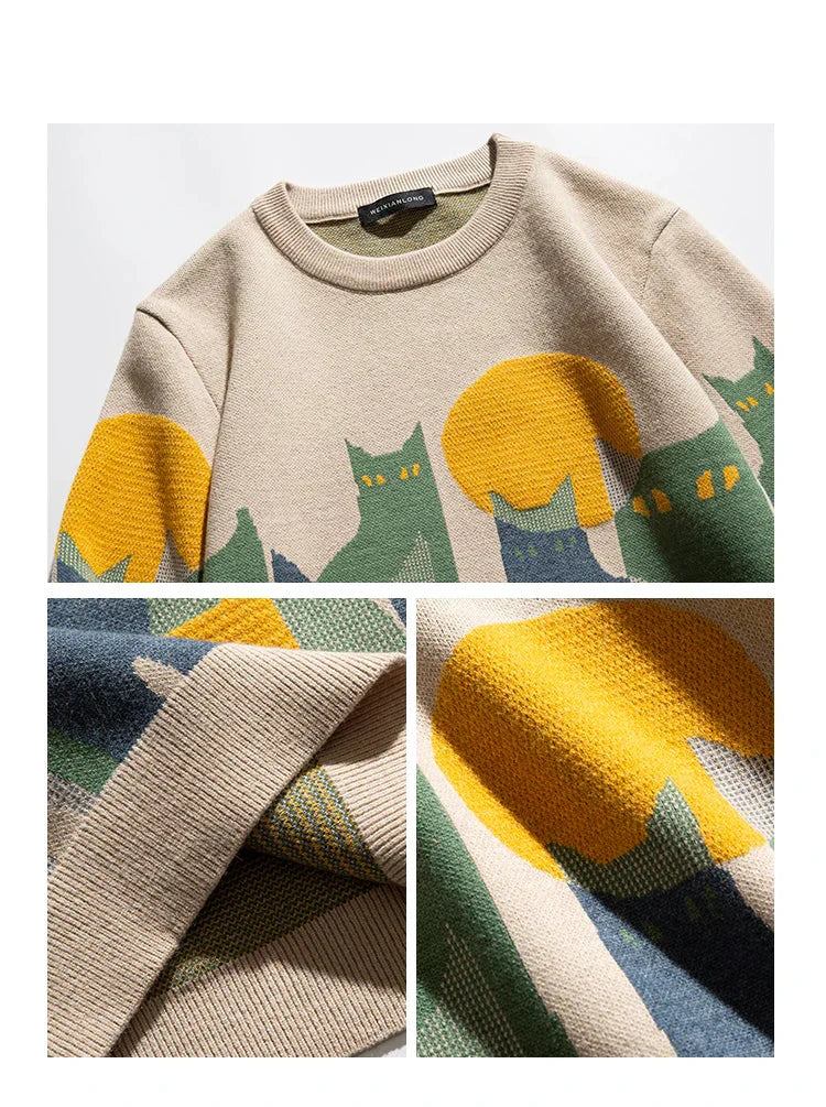 Zaya | Moonlit Cat Sweater