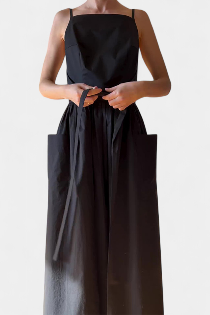 SERENA | Long Dress with Adjustable Ties for a Romantic Look and Summer Comfort