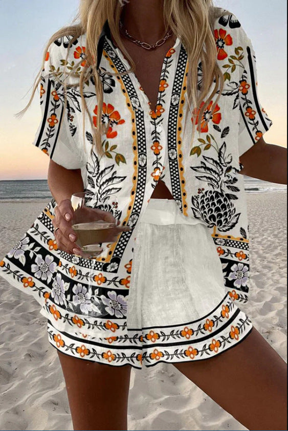 Sofia™ | Short Linen Floral Set