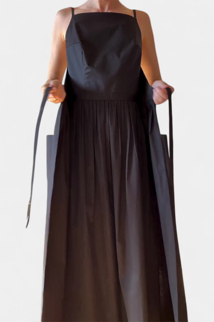 SERENA | Long Dress with Adjustable Ties for a Romantic Look and Summer Comfort