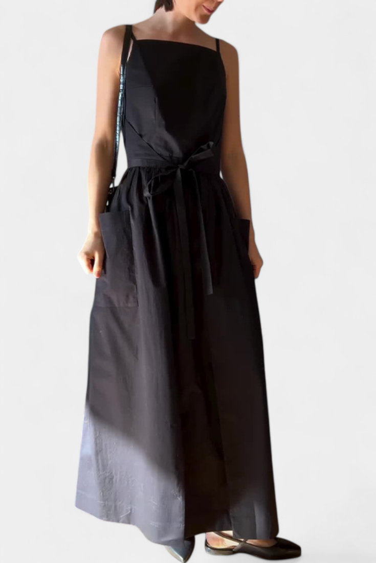 SERENA | Long Dress with Adjustable Ties for a Romantic Look and Summer Comfort