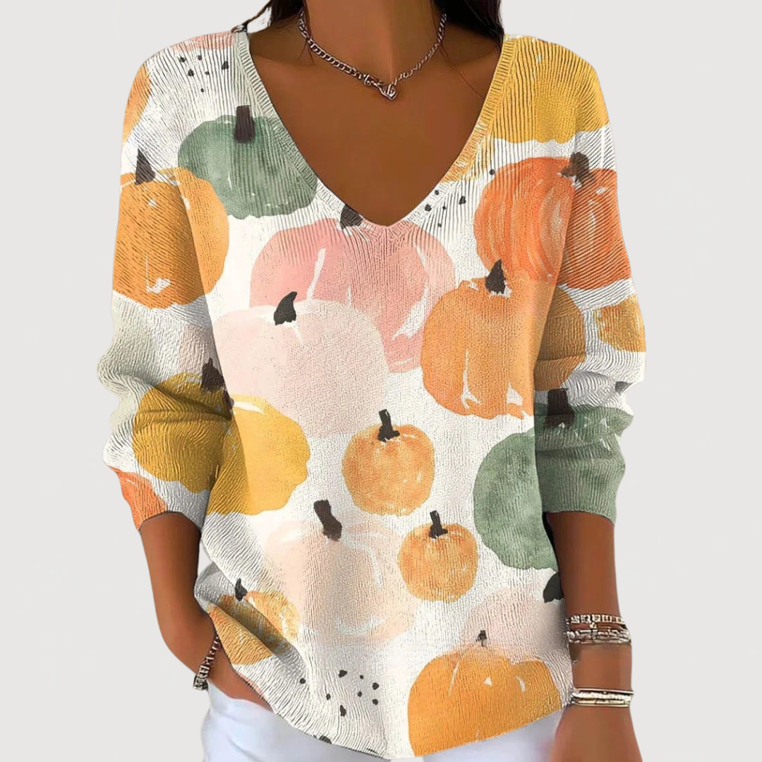 DAHLIA – COZY V-NECK SWEATER