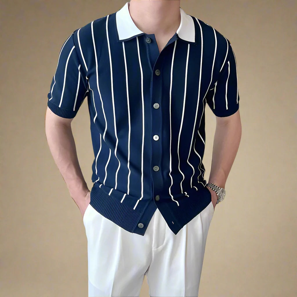 Champlain - Striped Knit Polo