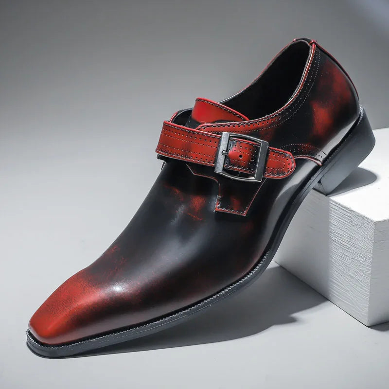 The Bellagio – Burnished Monk Strap Dress Shoe