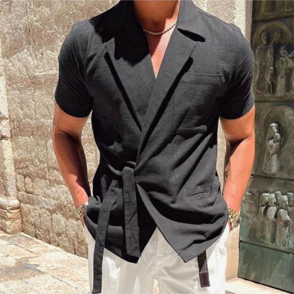 Vittorio - Short Sleeve Wrap Shirt