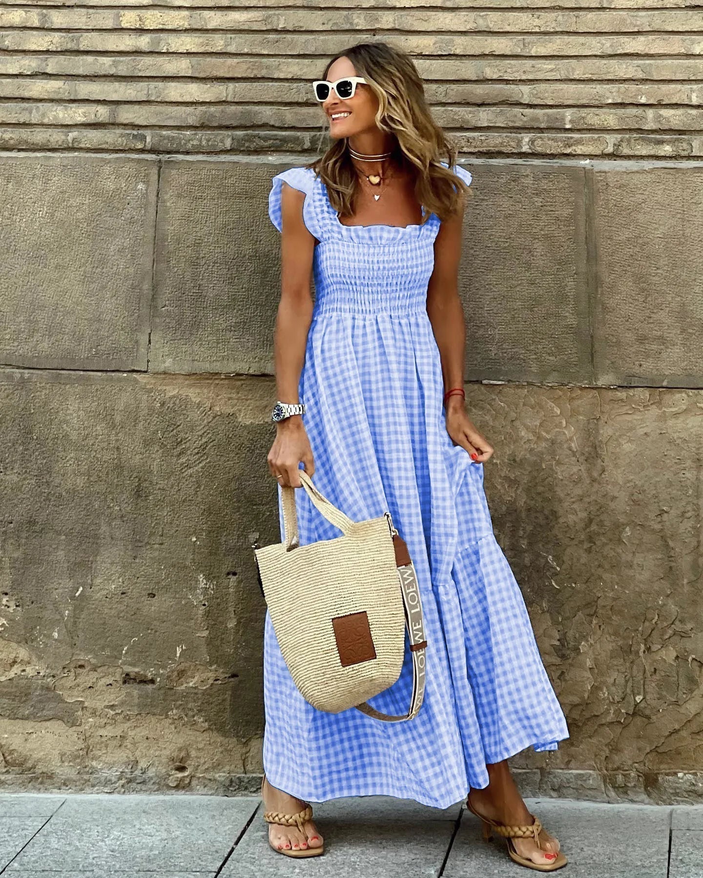FRANCESCA | Retro Checkered Dress for Instant Elegance and Everyday Comfort