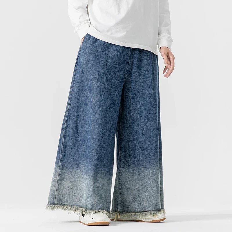 Higgins - Baggy Ombré Washed Jeans