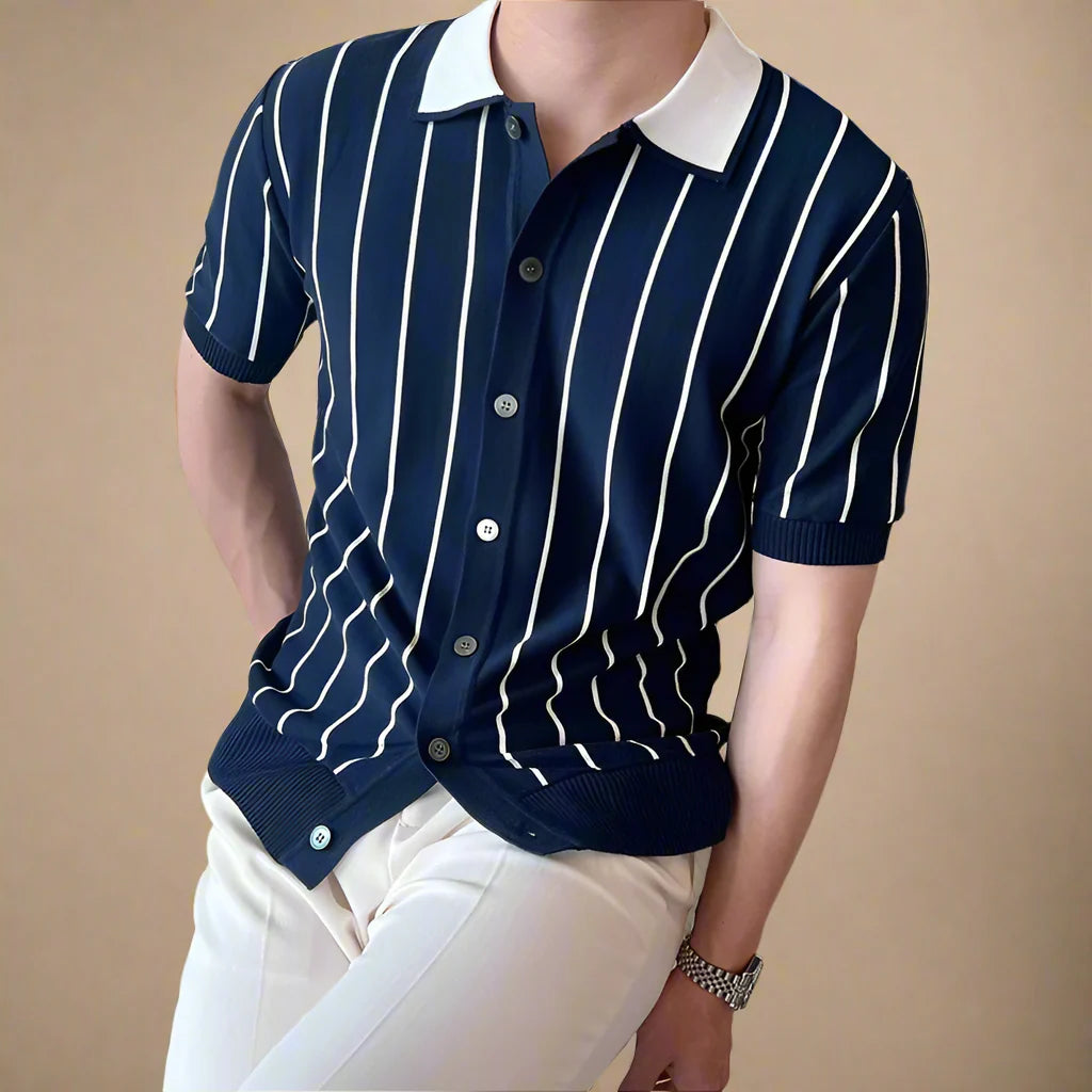 Champlain - Striped Knit Polo