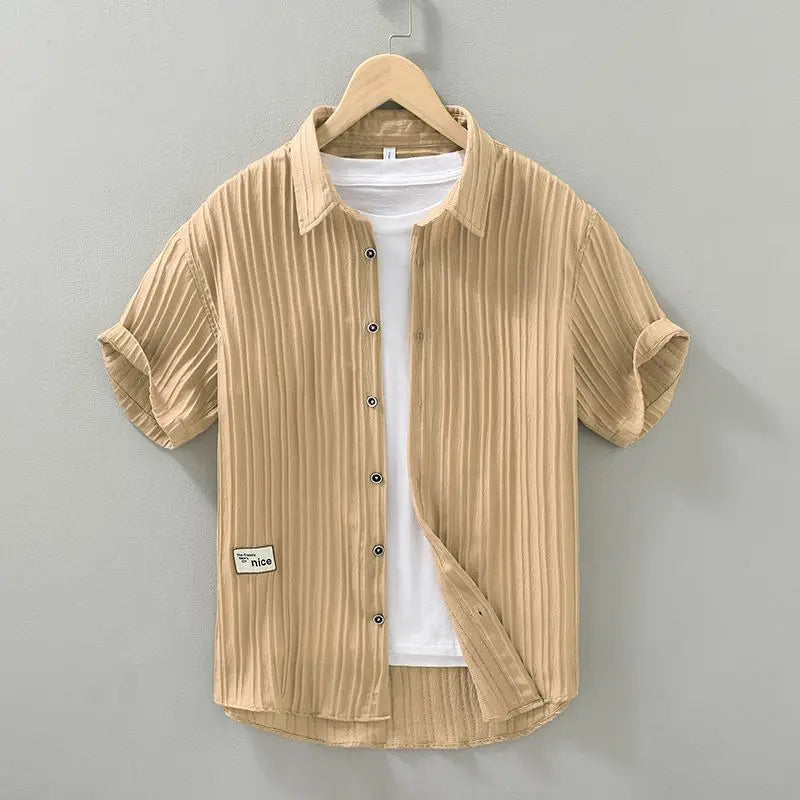 Bayside - Crinkle Cotton Shirt