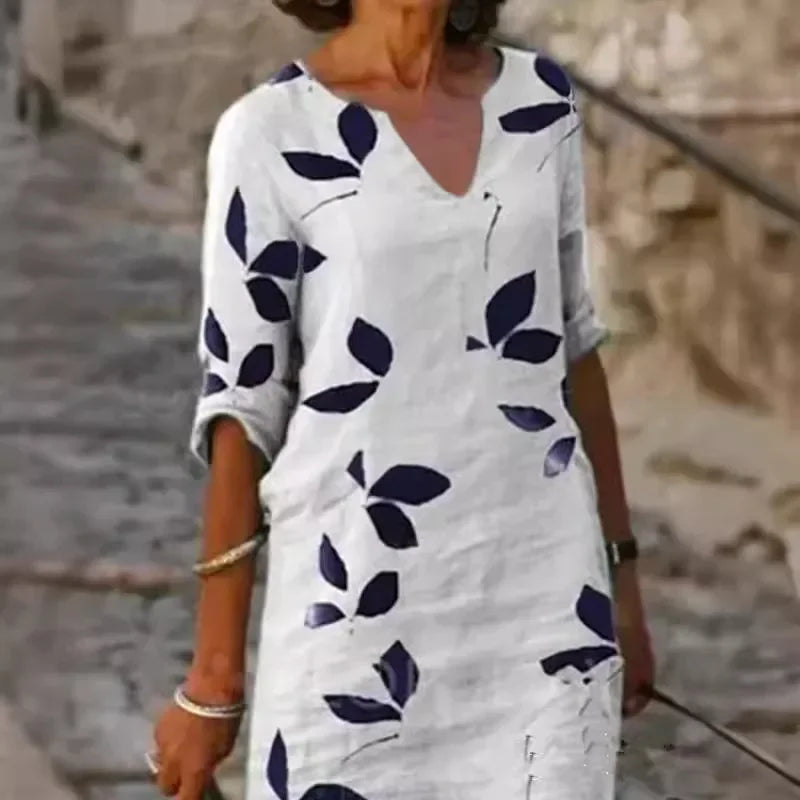 Fantine | Printed Dress with Timeless Elegance