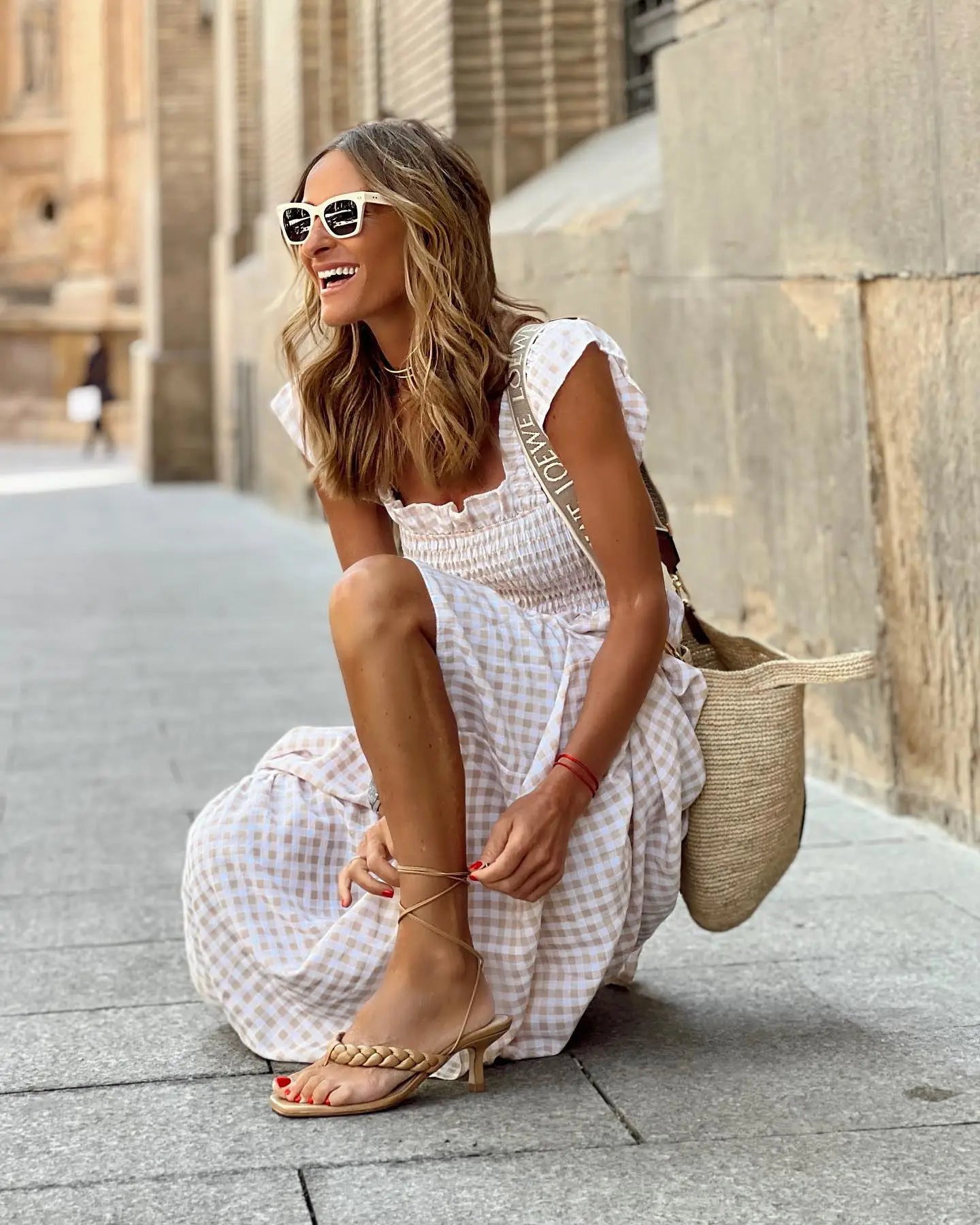 FRANCESCA | Retro Checkered Dress for Instant Elegance and Everyday Comfort