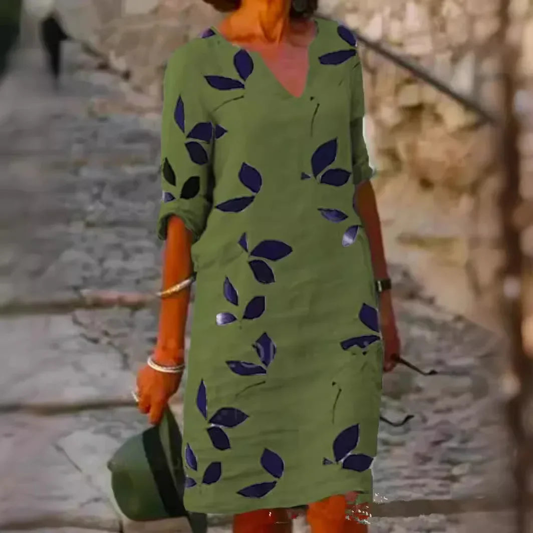 Fantine | Printed Dress with Timeless Elegance