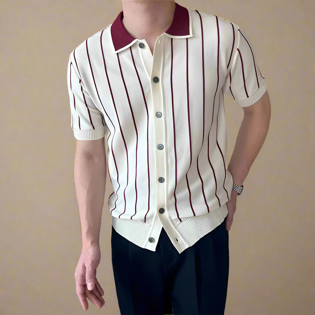 Champlain - Striped Knit Polo