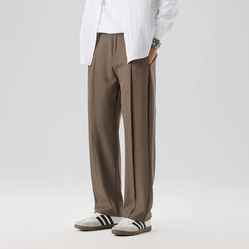 Randolph - Straight Leg Pleated Pants
