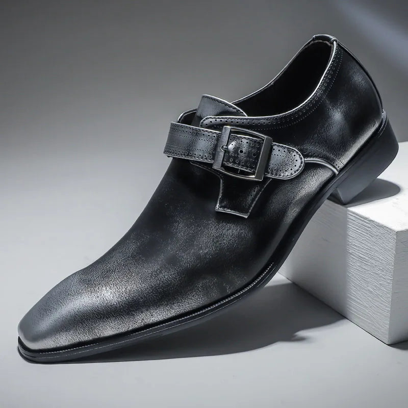 The Bellagio – Burnished Monk Strap Dress Shoe