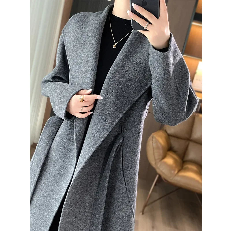 Casmira – Belted Double-Face Cashmere Coat