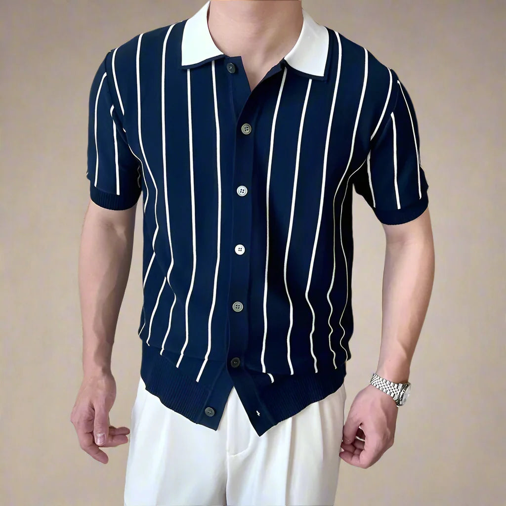 Champlain - Striped Knit Polo