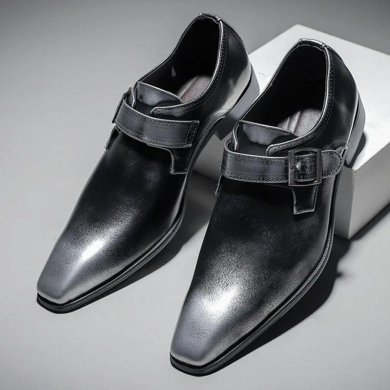 The Bellagio – Burnished Monk Strap Dress Shoe