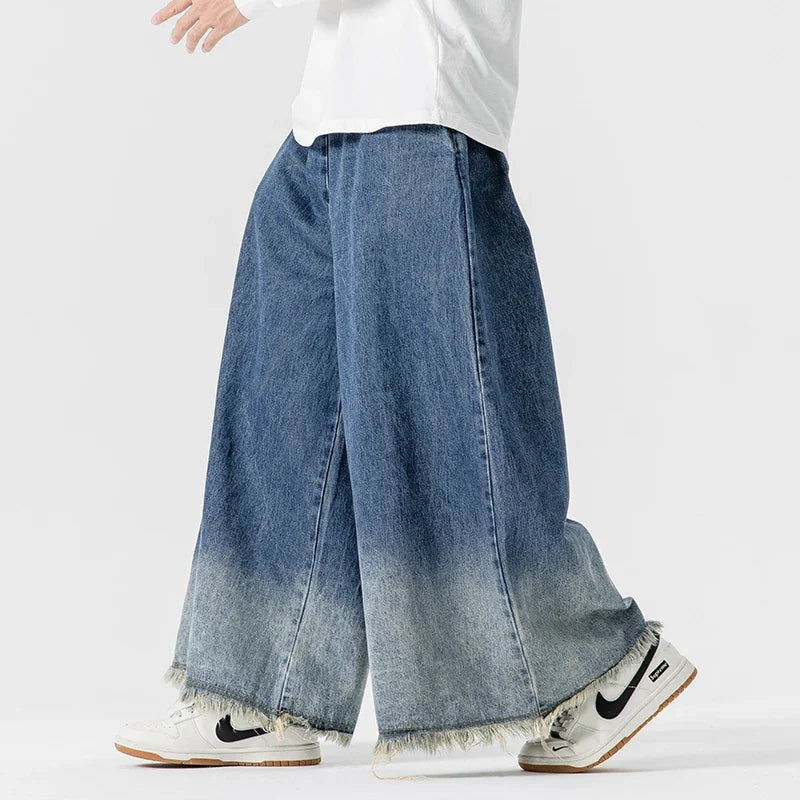 Higgins - Baggy Ombré Washed Jeans
