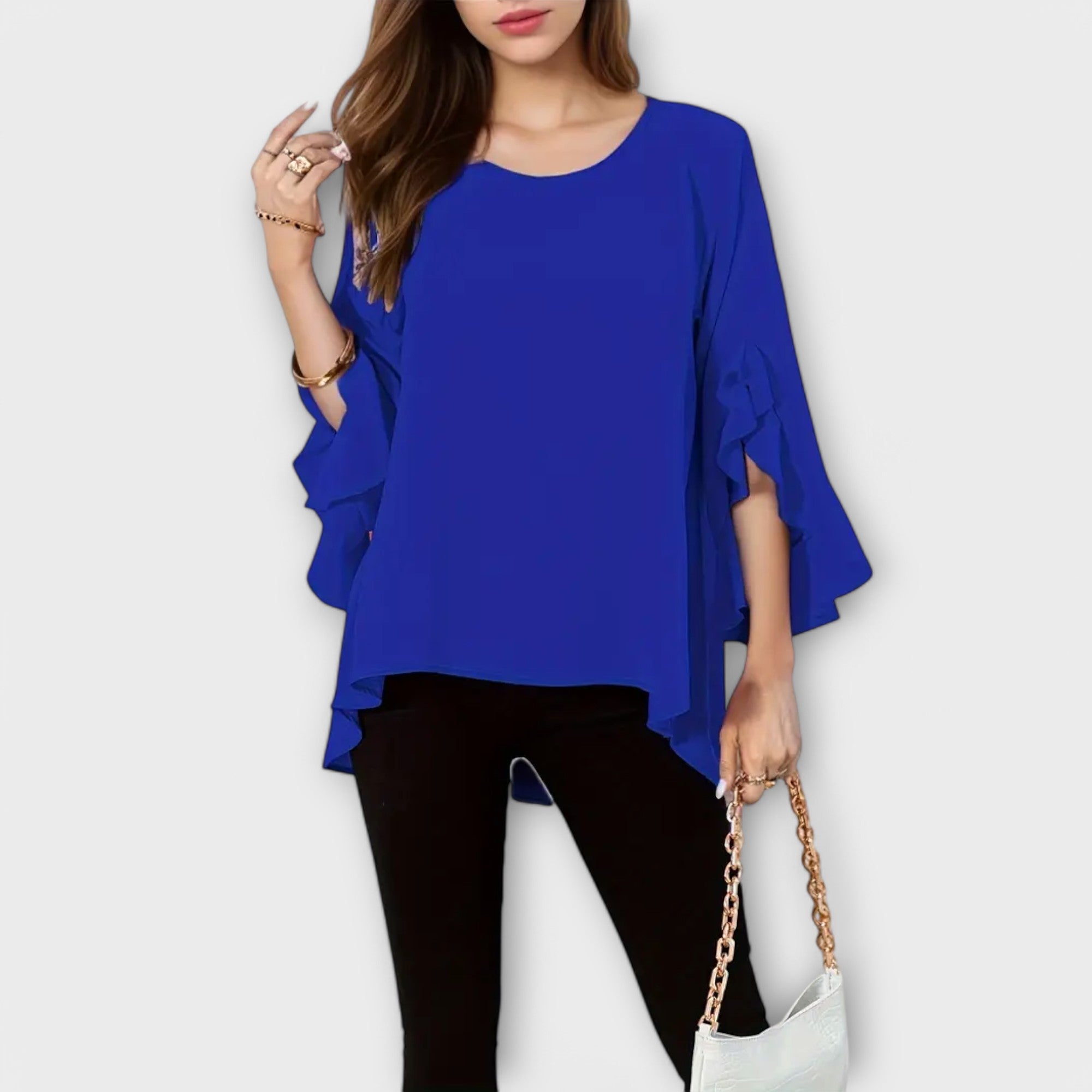 Aria – La Blusa Perfecta de Primavera con Cuello Redondo