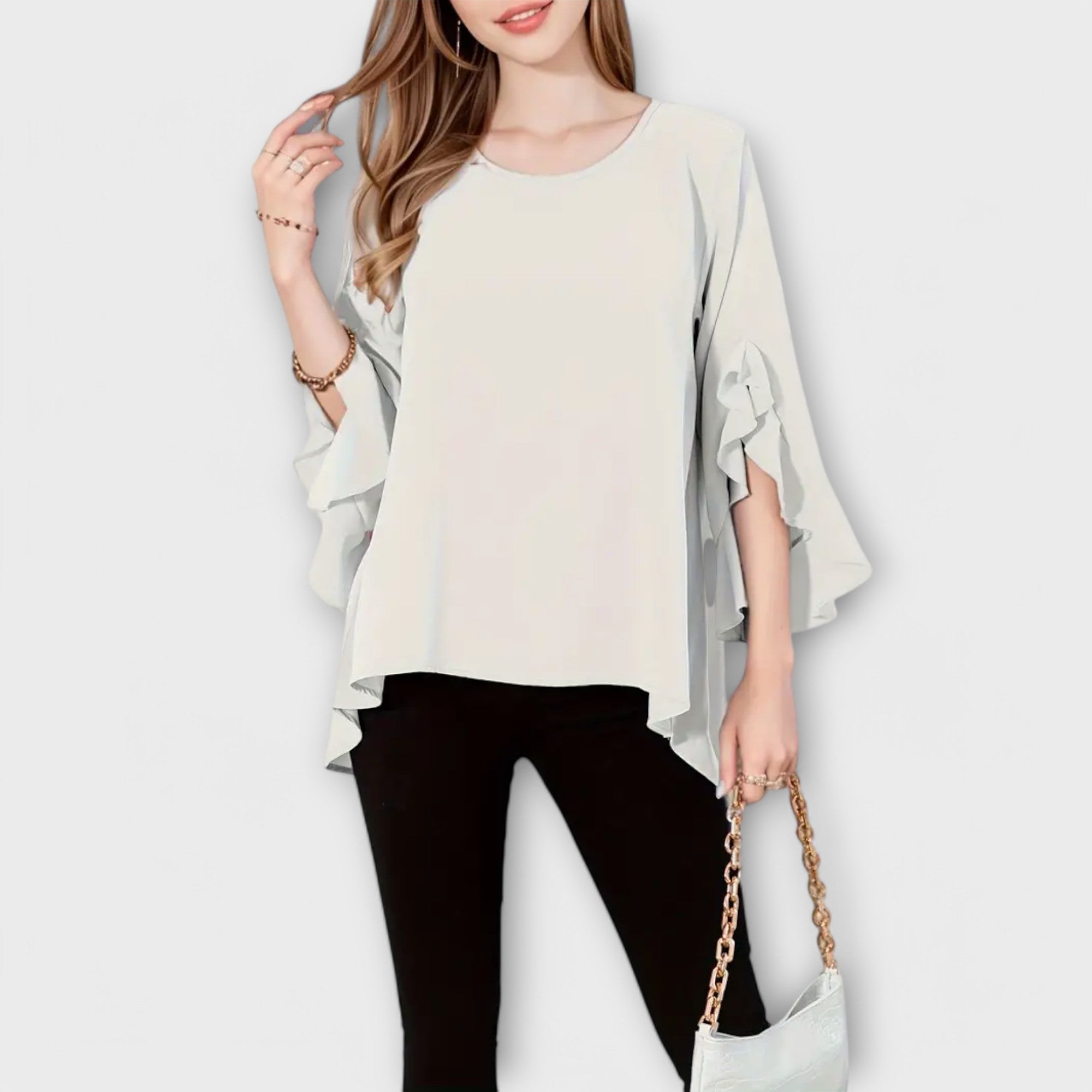 Aria – La Blusa Perfecta de Primavera con Cuello Redondo