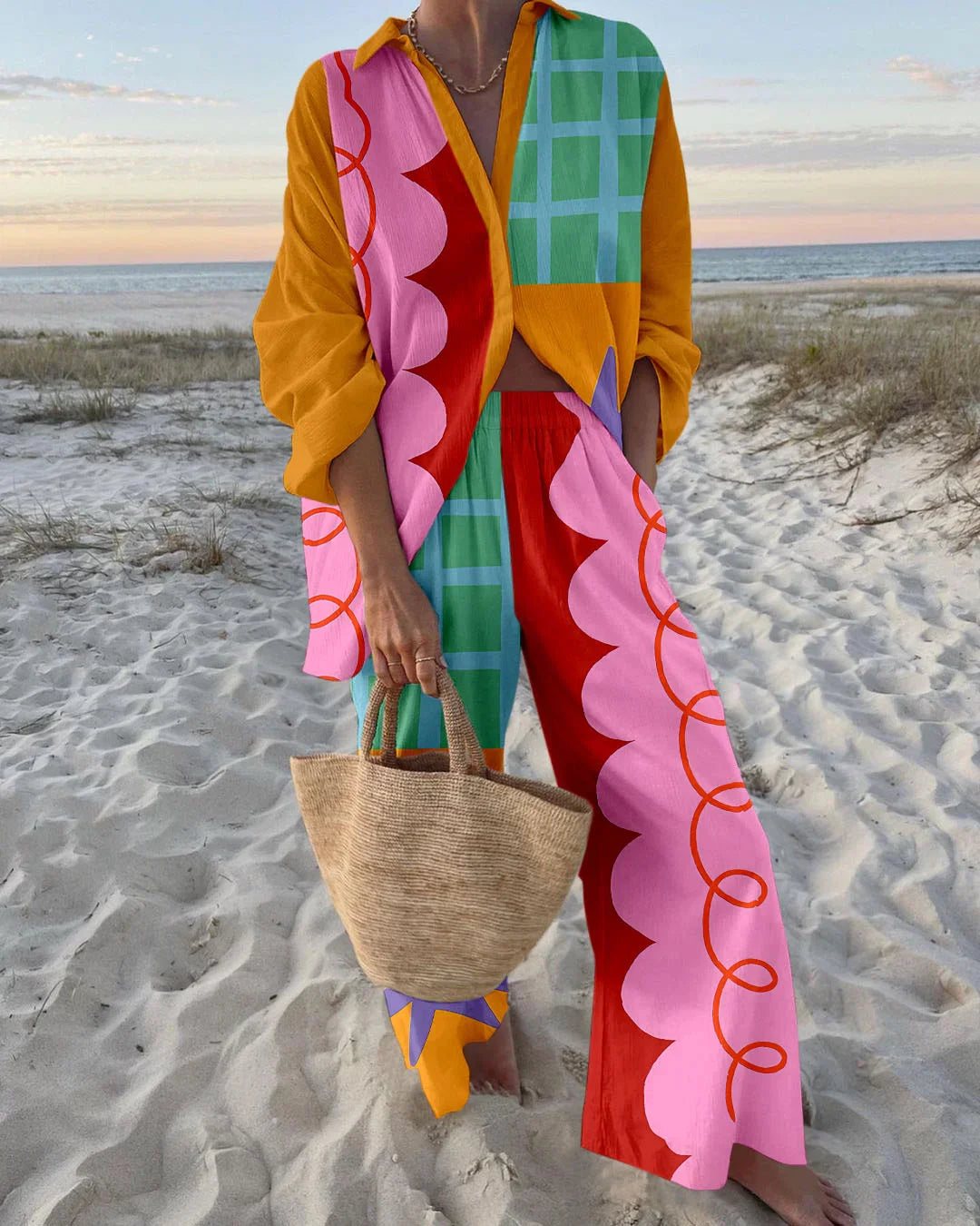 Arianna™ | Multicolored Printed Linen Set