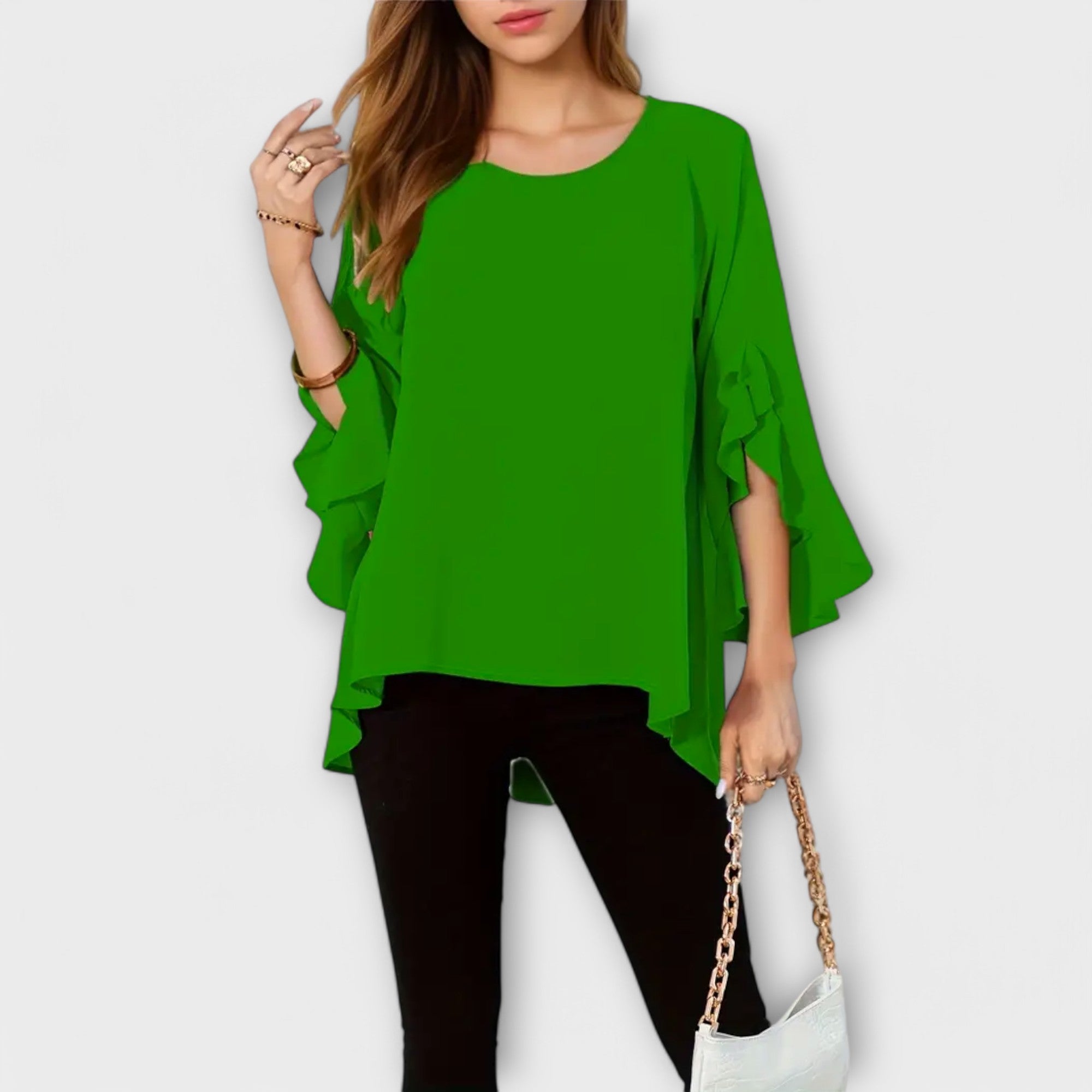 Aria – La Blusa Perfecta de Primavera con Cuello Redondo