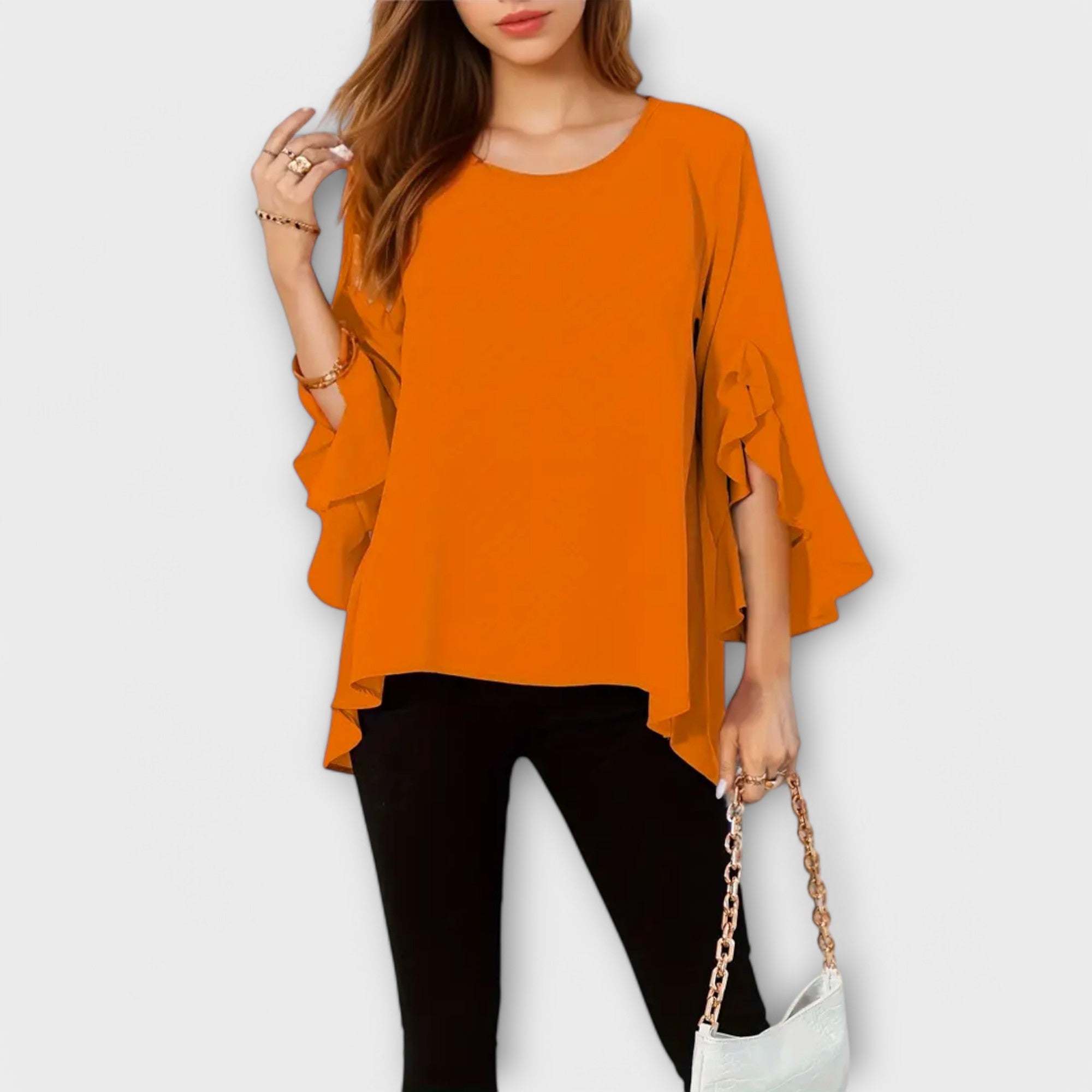 Aria – La Blusa Perfecta de Primavera con Cuello Redondo