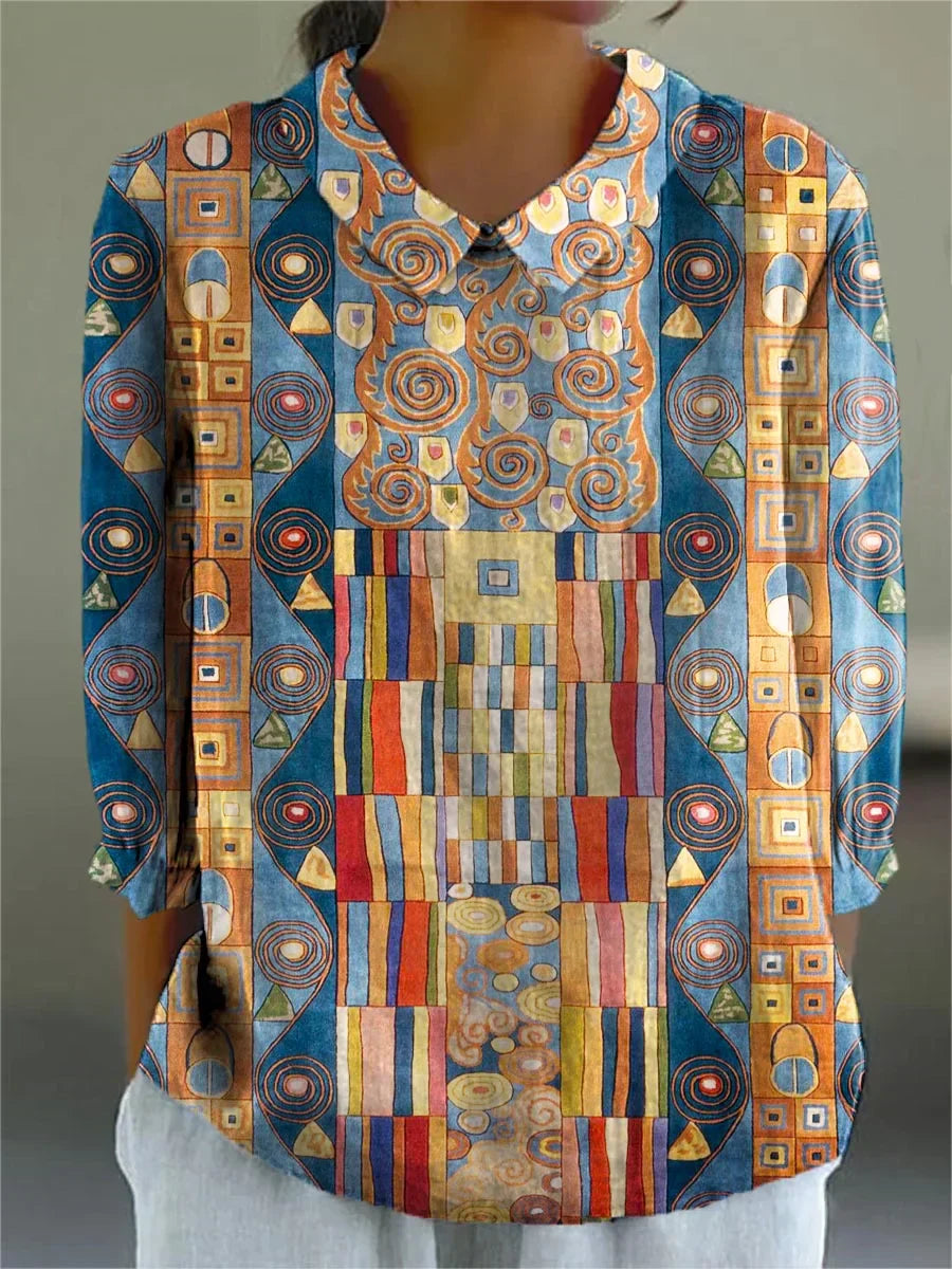 Margot – bohemian mosaic blouse
