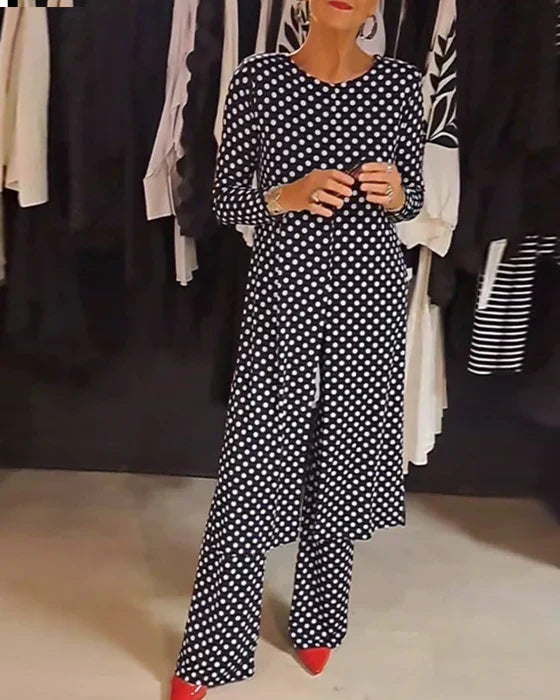 LILIANA | Two-Piece Polka Dot Set for an Elegant and Casual Summer Style