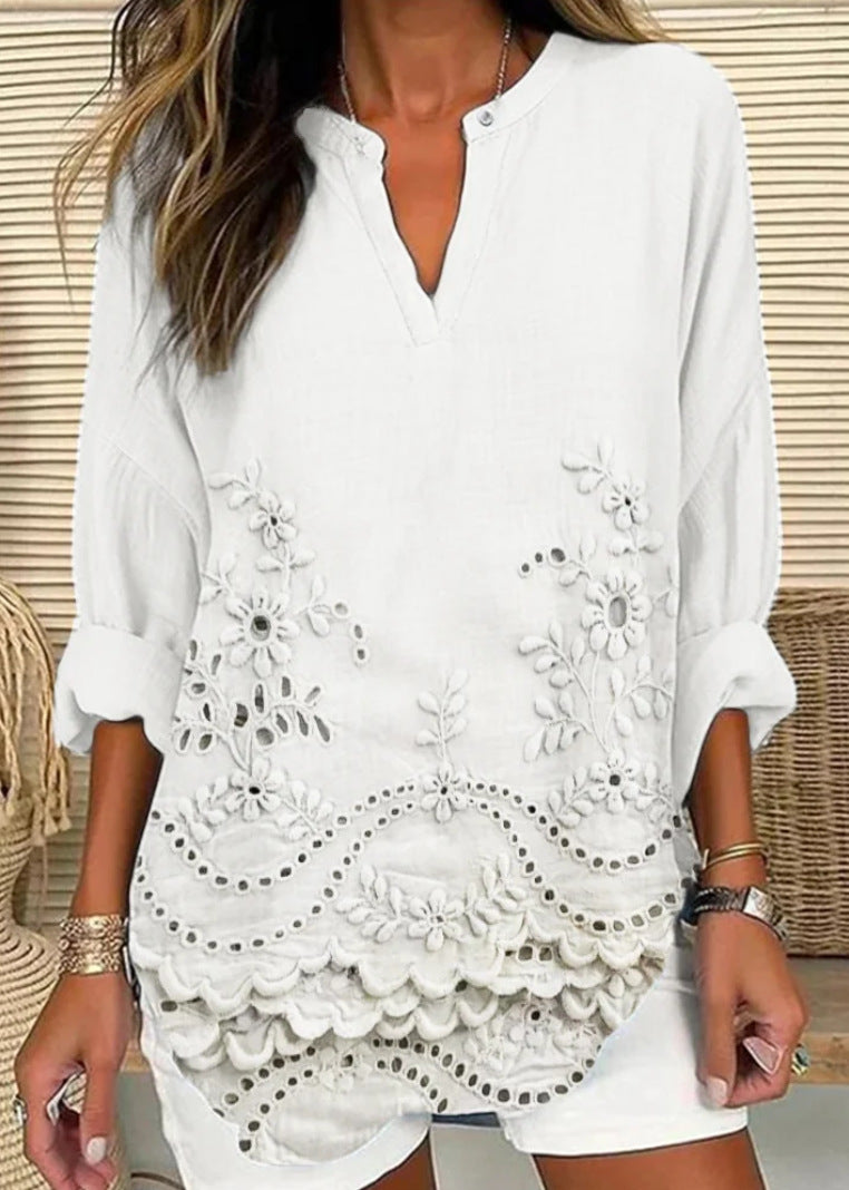 Marilyn Embroidered Lace Top